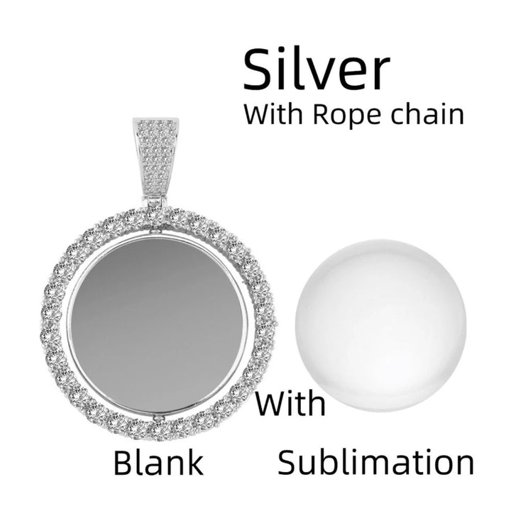 Circle Double Sided Rotating Sublimation Necklace w/ Aluminum Metal Di –  Blanks And Vinyl Store